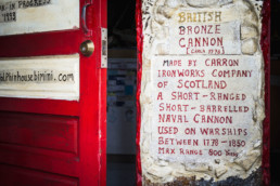 A sign at Bimini's Dolphin House Museum reads, 