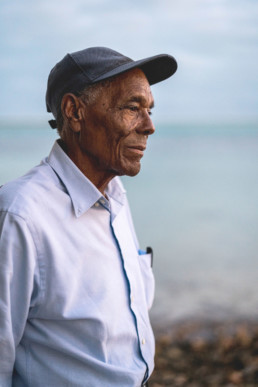 Ansil Saunders in profile.