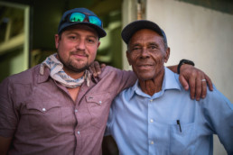 Filmmaker Shannon Vandivier and Ansil Saunders.