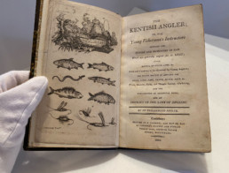 The Kentish Angler; or, the young fisherman’s instructor: shewing the nature and properties of fish which are general angled for in Kent; their haunts, spawning times, etc. Rules and cautions to be observed by young anglers; the proper method of angling for trout, carp, pike, tench, roach, eels, etc. Worm, minnow, cadiz, and maggot fishing; fly fishing, and the preparation of artificial flies; and an abstract of the laws of angling. By an experienced angler. Canterbury: printed by J. Saffery; and may be had at Goulden’s Grocery and Fishing Tackle Shop, opposite Palace Street, Canterbury. 1804.