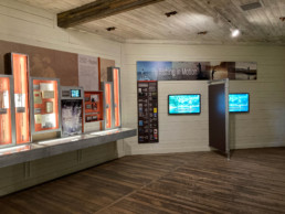 A portion of the exhibit space at the AMFF gallery at the Wonders of Wildlife.