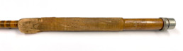 The customized cork grip of Joan Wulff's bamboo fishing rod.