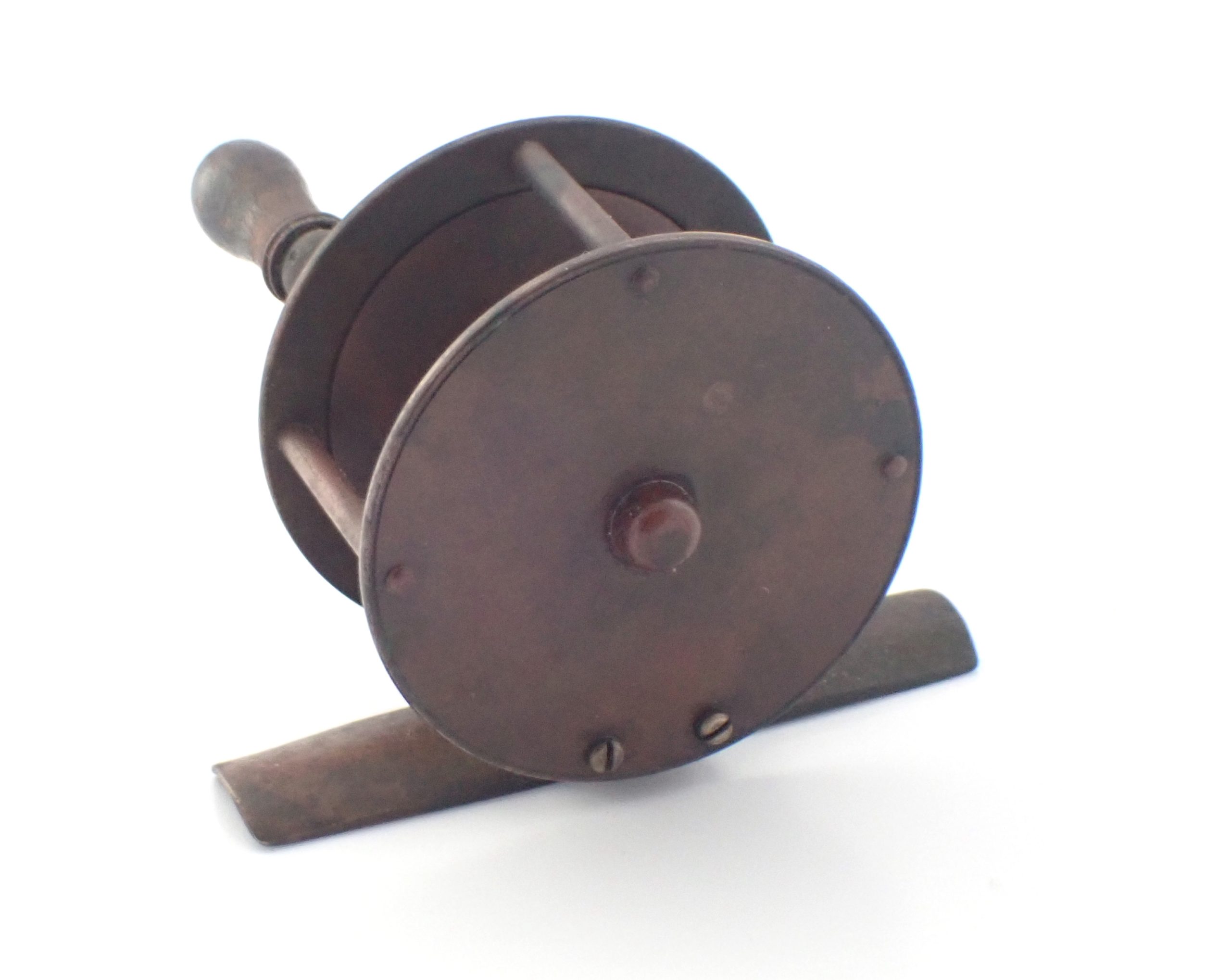 Single-Action Brass Ball-Handle Reel - American Museum Of Fly Fishing
